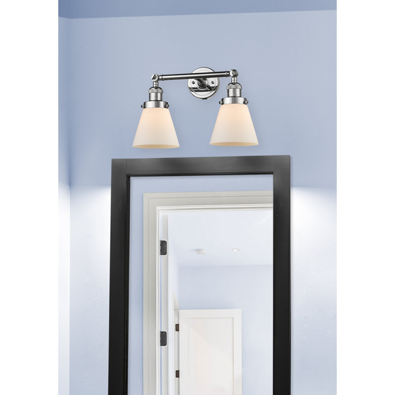 Lattimer 2 - Light Dimmable Vanity Light, LED, Polished Chrome, Matte White Cased