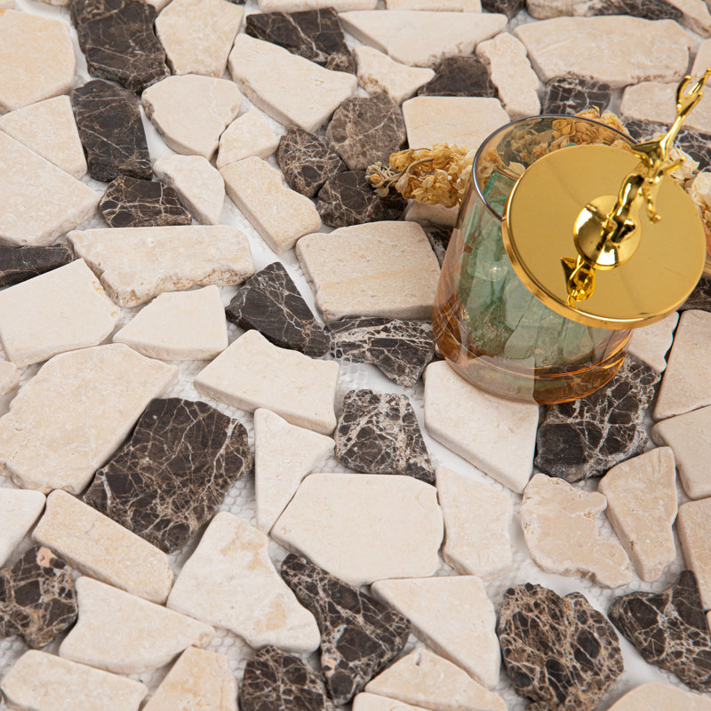 1.5" x 2" Marble Rocks Mosaic Wall & Floor Tile