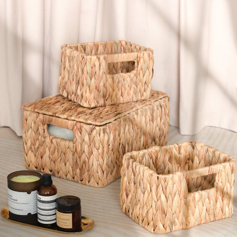 Rosecliff 3 Piece Handmade Wicker Basket Set