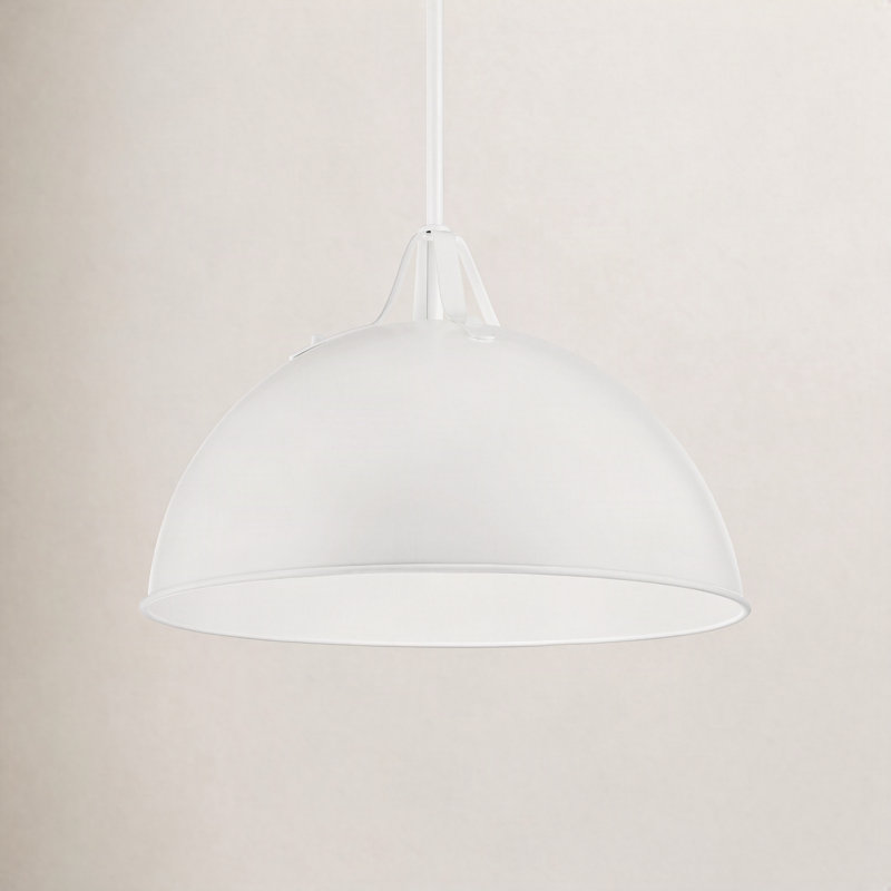 Carlisa 1 - Light Dome Pendant, White
