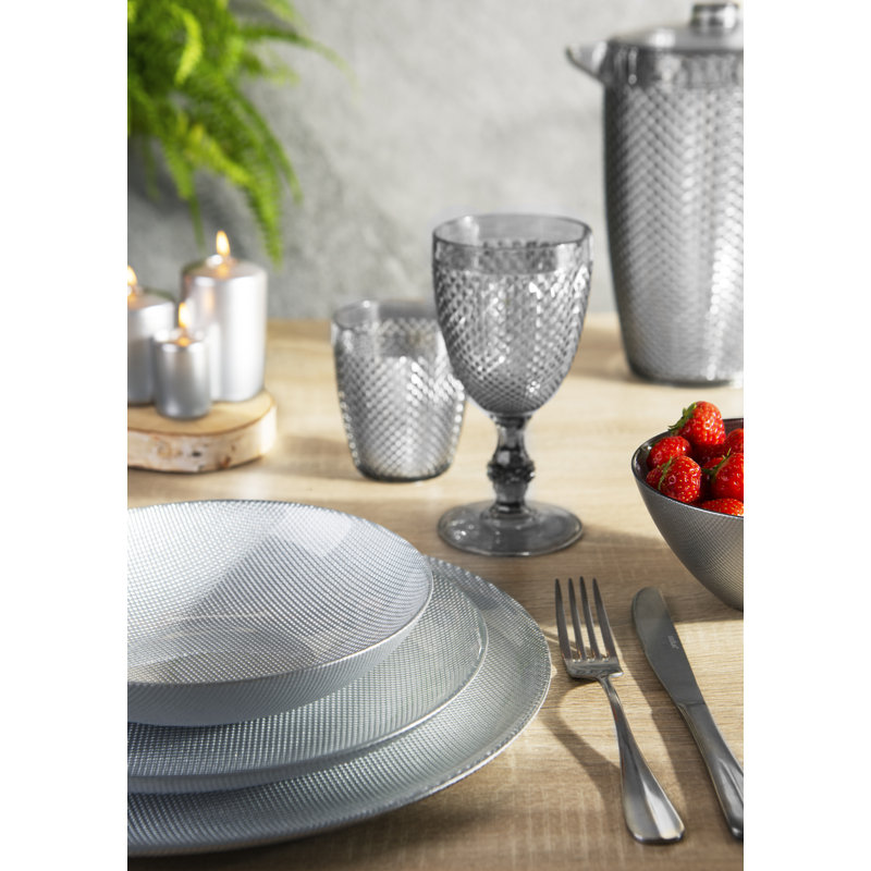 Diamond 390ml Goblet Set, Silver