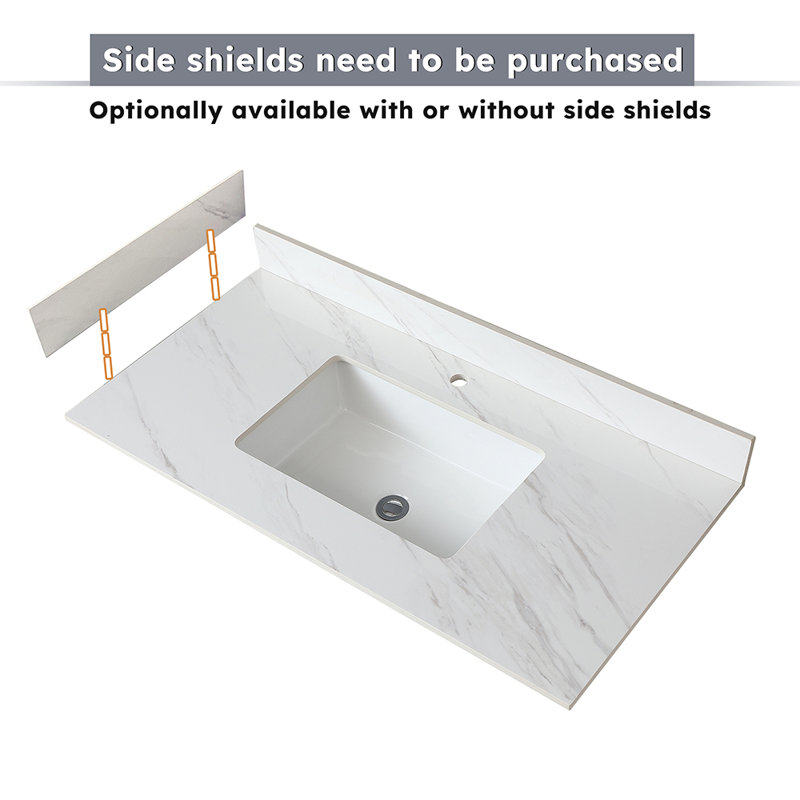 43'' Marble Vanity Top, Single