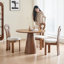 Nut-brown Round Solid Wood Dining table-290919742