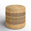 Pouf rond à rayures 17,71 po Penthia