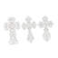 Ensemble de décoration murale en bois sculpté croix blanche
