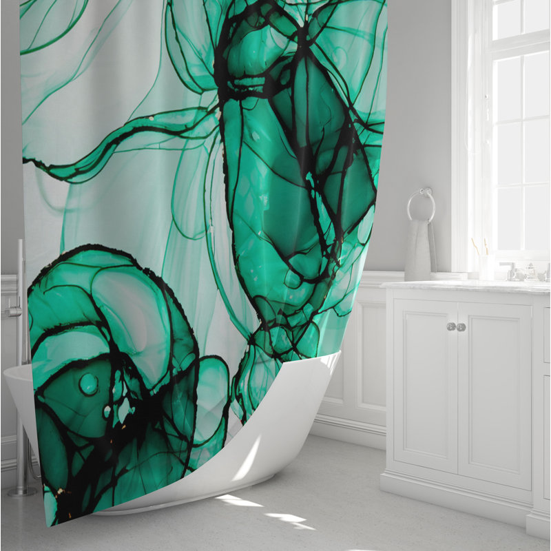 Rideau de douche abstrait Dorretta, H 83 po x l 70 po