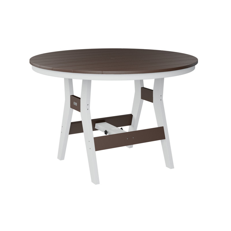 Table de bar ronde de 38 po Berlin Gardens Harbor, Chocolat / Brun, H 35,5 po x l 48 po x P 48 po