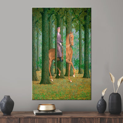 Rene Magritte, cheval blanc, affiche sur toile - célèbre œuvre d'art murale