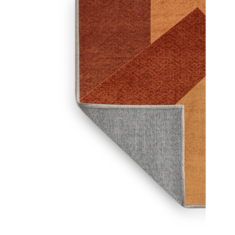 Tapis marocain beige bohémien lavable à la machine - reliure beige, 6 X 9