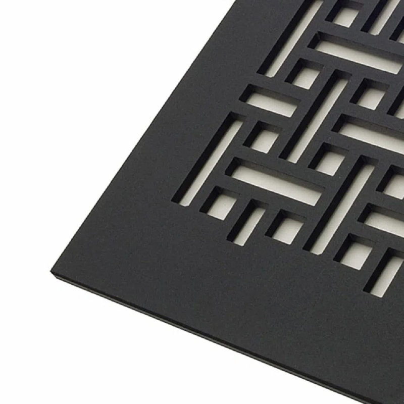Reggio Register Aluminum Vent Cover, Black, 12" L x 4'' W x 2.75" H