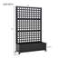 Mobile Planters, Metal 73 X 47 X 16 Modern Trellis For Patio Home