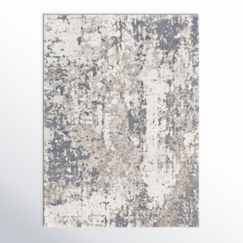 Kolar Abstract Beige/Gray Rug, Rectangle 5'3" x 7'3"
