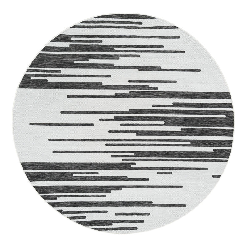 Geometric Indoor / Outdoor Rug, Round 7'10"