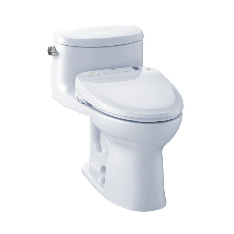 Toilette allongée une pièce 1,28 GPF TOTO® WASHLET + ® Supreme® II et siège de bidet WASHLET® S300e, blanc coton