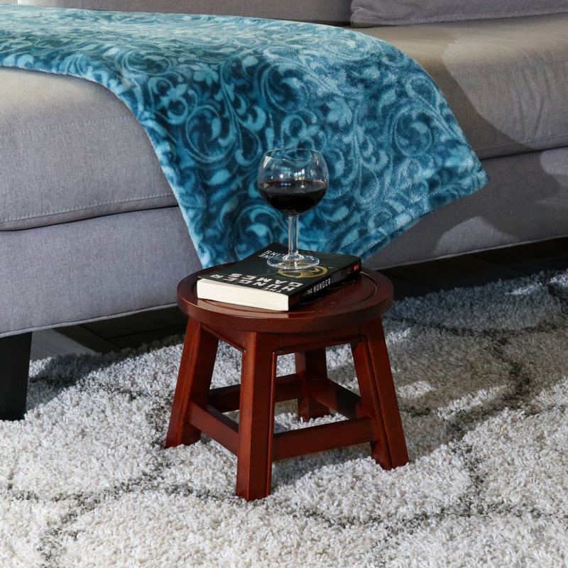 Cherry Wooden Foot Stool - Enhances Room Ambiance Seat Adds Charm To Any Space, Cherry