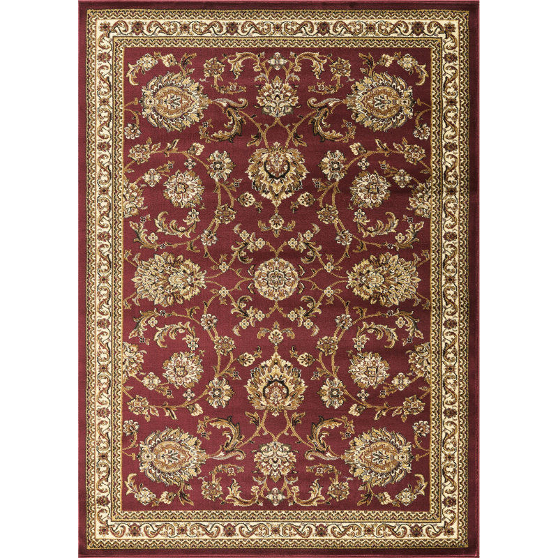 Tapis classique en polypropylène rouge 31 po Largeur et profondeur de 87 pi. 7 x 3 avec confort