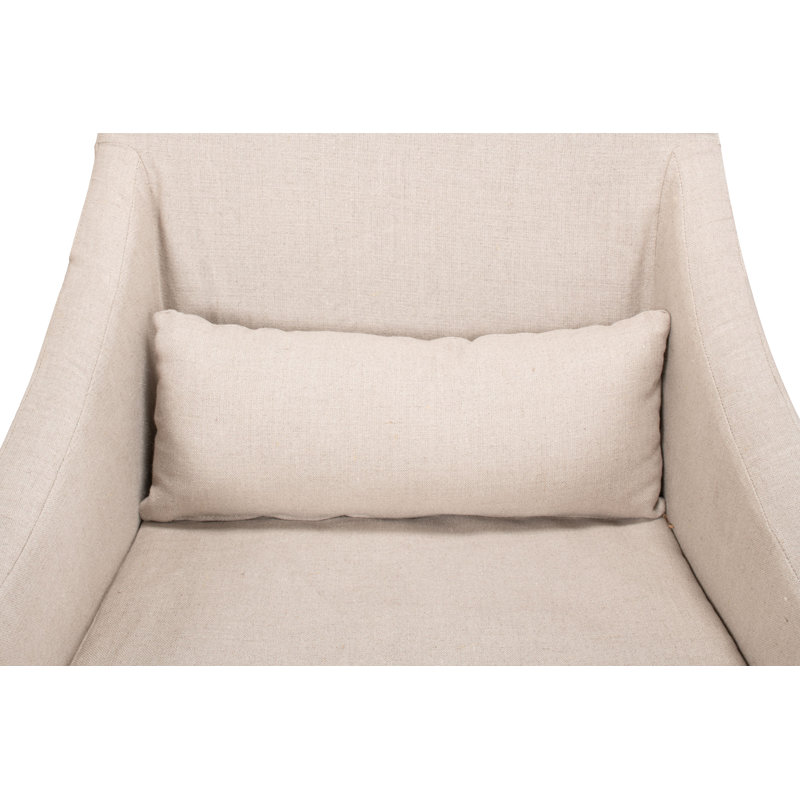 Brera Upholstered Arm Chair, Ivory