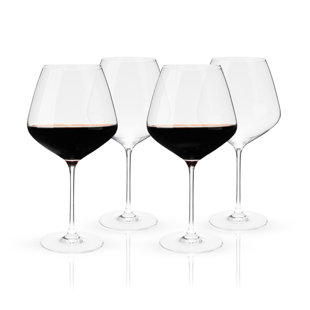Viski Gunmetal Wine Glasses, Stemless Wine Glass Set, Stainless Steel with  Matte Black Finish, 18 Ounces, Set of 2, Black