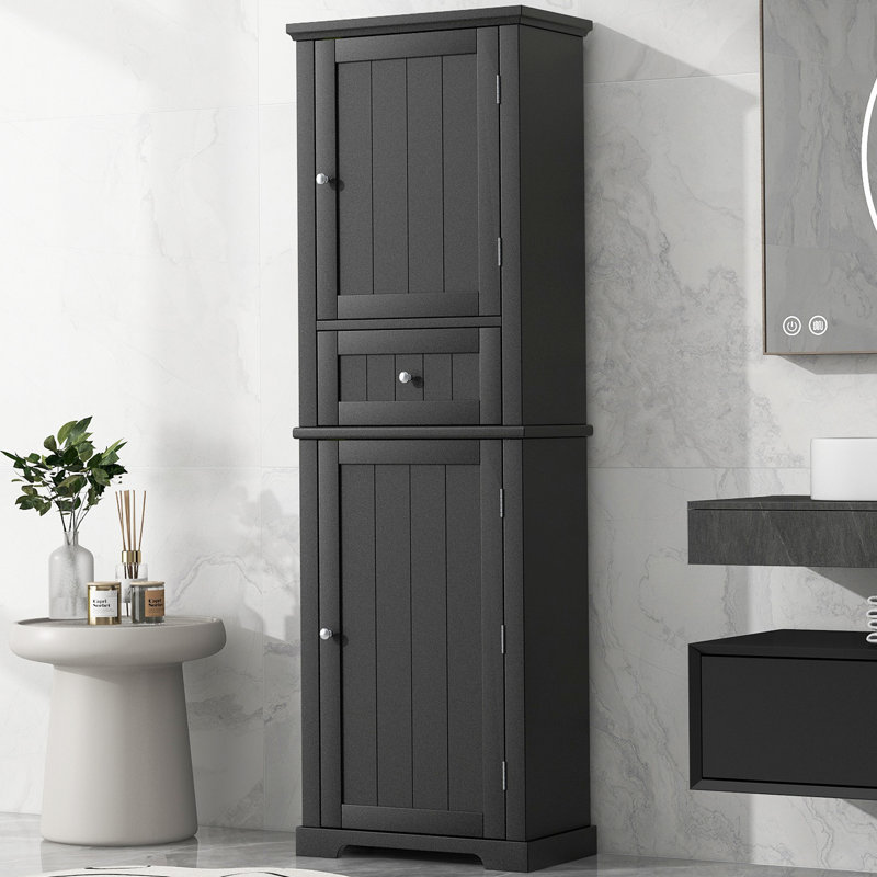 Katte 67.7'' Freestanding Bathroom Cabinet, Black