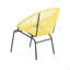 Chaise en osier NUSA, jaune, ensemble de 2