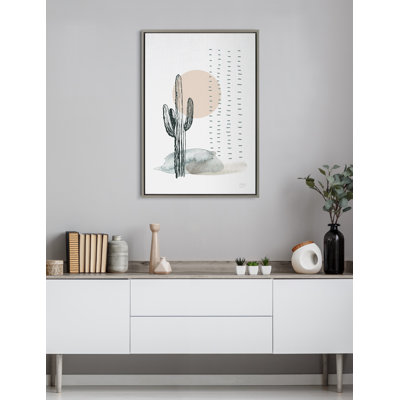 «Desert Cactus» par déclaration sur toile encadrée