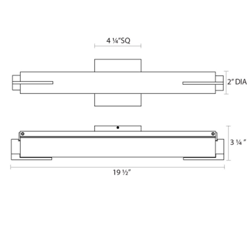 Dimmable LED Bath Bar, Polished Chrome, Spine