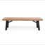 Banc d'extérieur avec panneau à lattes et cadre en bois d'acacia (ensemble de 2)