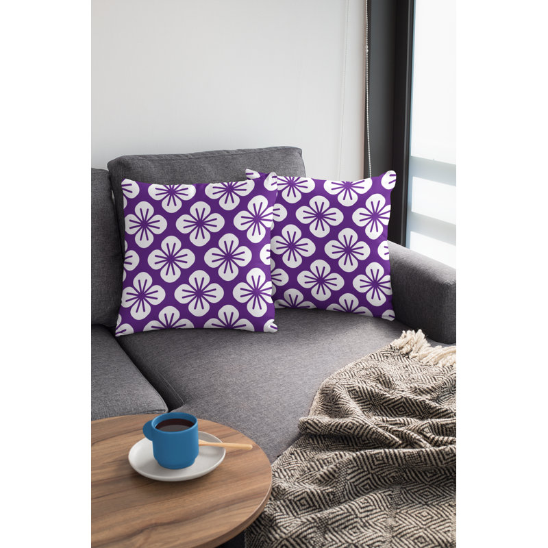 Housse de coussin Fredly, 18 po x 18 po, Mauve