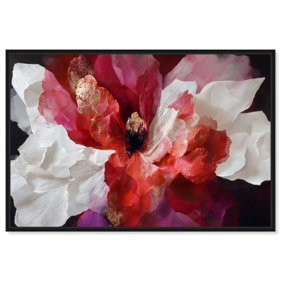 "Ruby Surge II", reproduction d'art sur toile encadrée par Art Remedy, cadre noir, 30 x 20