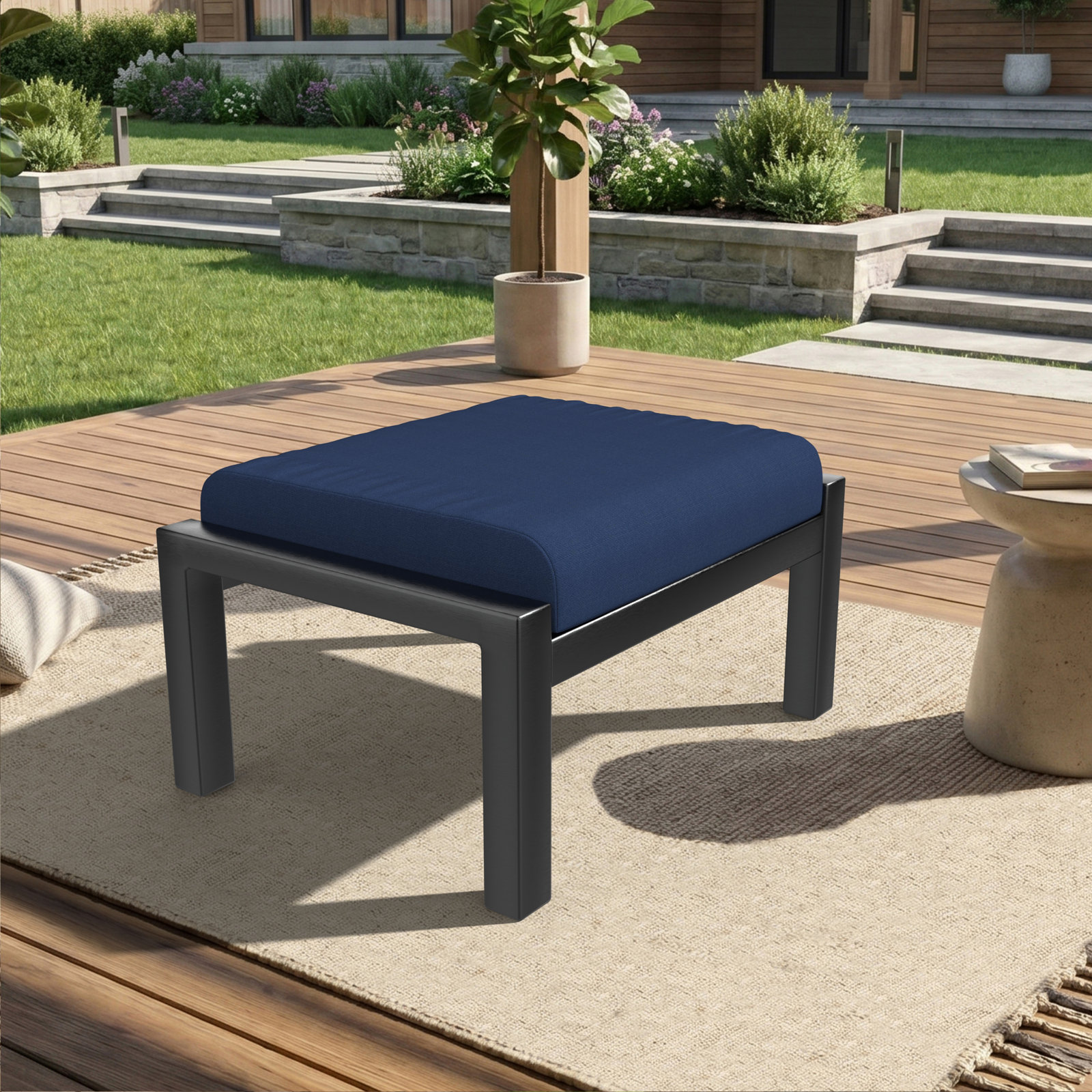 Sunbrella® Seat Cushion, Sunbrella® Canvas Navy, 22" W x 20" D