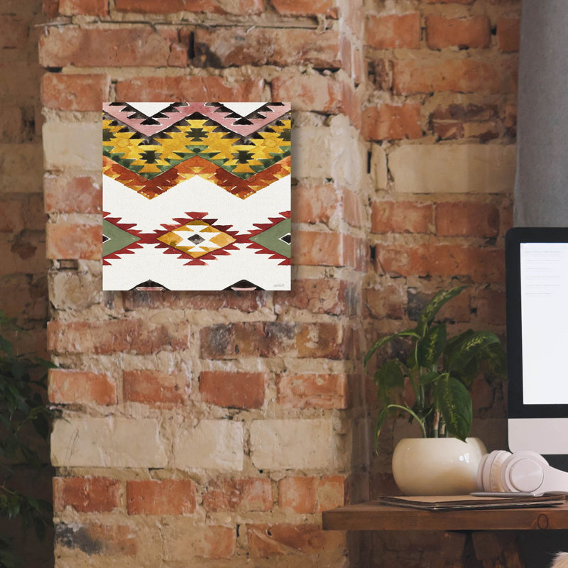 «Southwest Flair Motif 3» par Anne Tavoletti, art mural sur toile, H 12 po x l 12 po x P 0,75 po