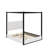 Queen Size Upholstery Canopy Platform Bed With Headboard And Metal Frame