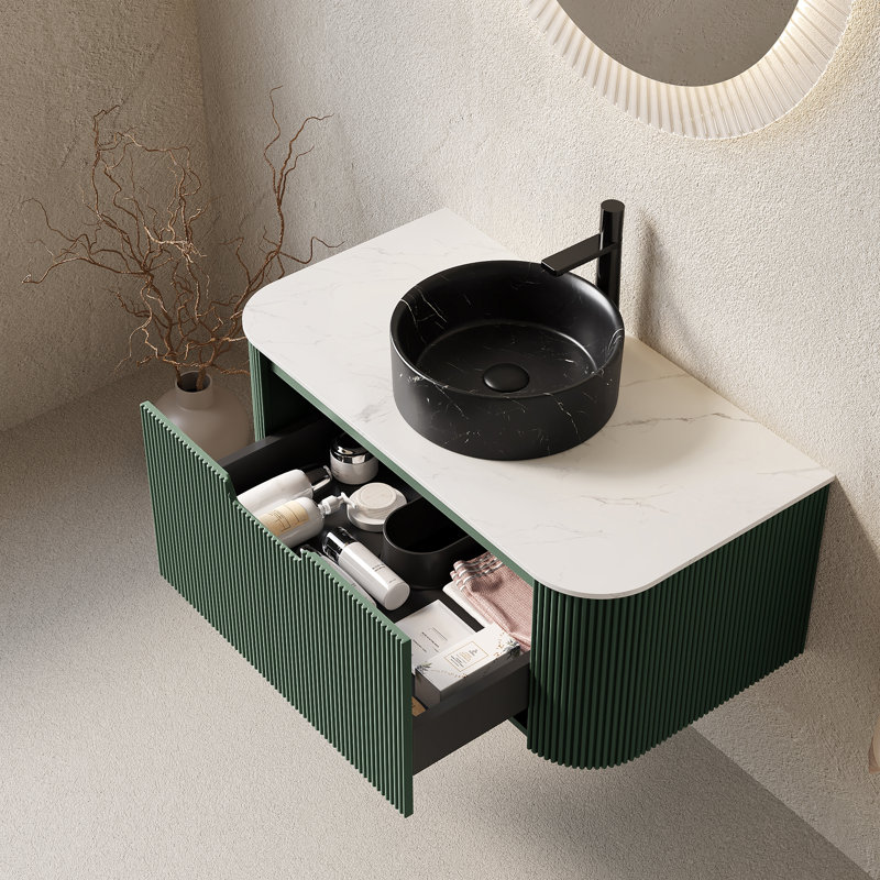 Meuble-lavabo moderne (avec meuble-lavabo et lavabo) avec rangement