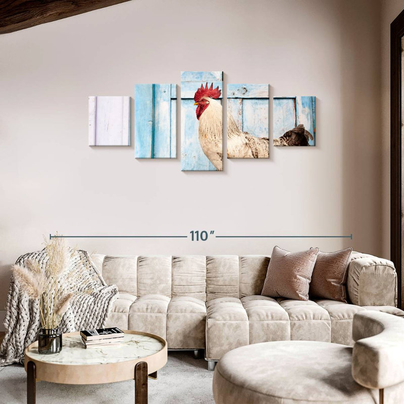 Coq domestique, H 36 po x l 80 po