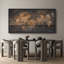 "Golden Fireworks Over Over Water Antique Retro Artwork"-111665612-111665613