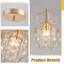 Élégant mini lustre suspendu en cristal, luminaire suspendu moderne pour petits espaces, chambre à coucher, îlot de cuisine, entrée, patio couvert, (transparent)