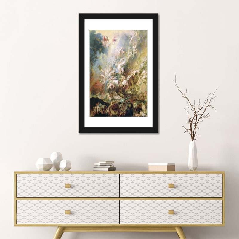 « the automne of the damned » par peter paul rubens, reproduction sur toile, H 24 po x l 16 po x P 1 po, Blanc