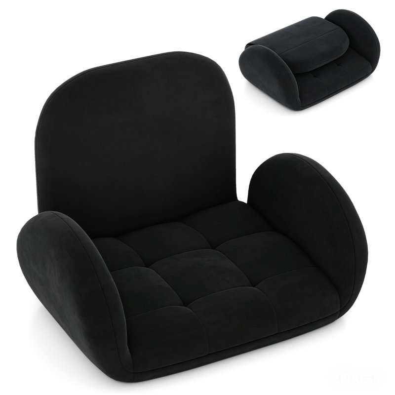 Upholstered Accent Chair, Black