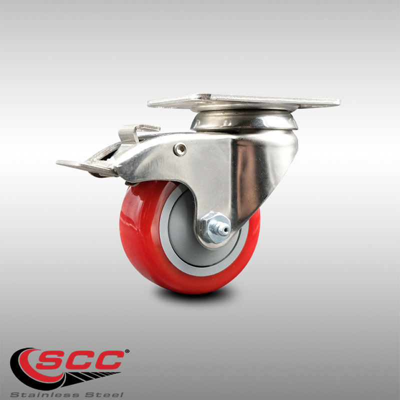 Polyurethane Casters, Red