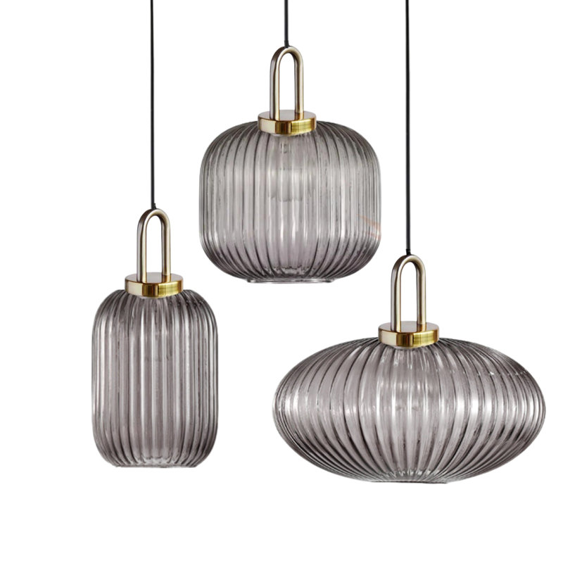1 - Light Gold Sphere Pendant, Clear