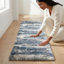 Tapis d'intérieur bleu à poils longs Alban-671491934
