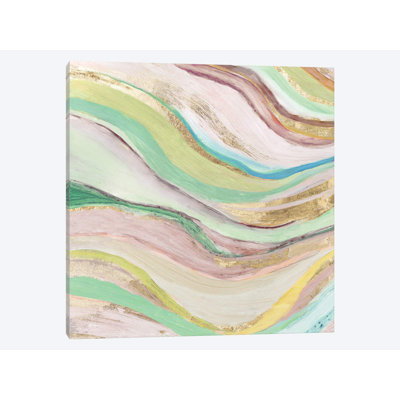 « pastels vagues i », impression sur toile