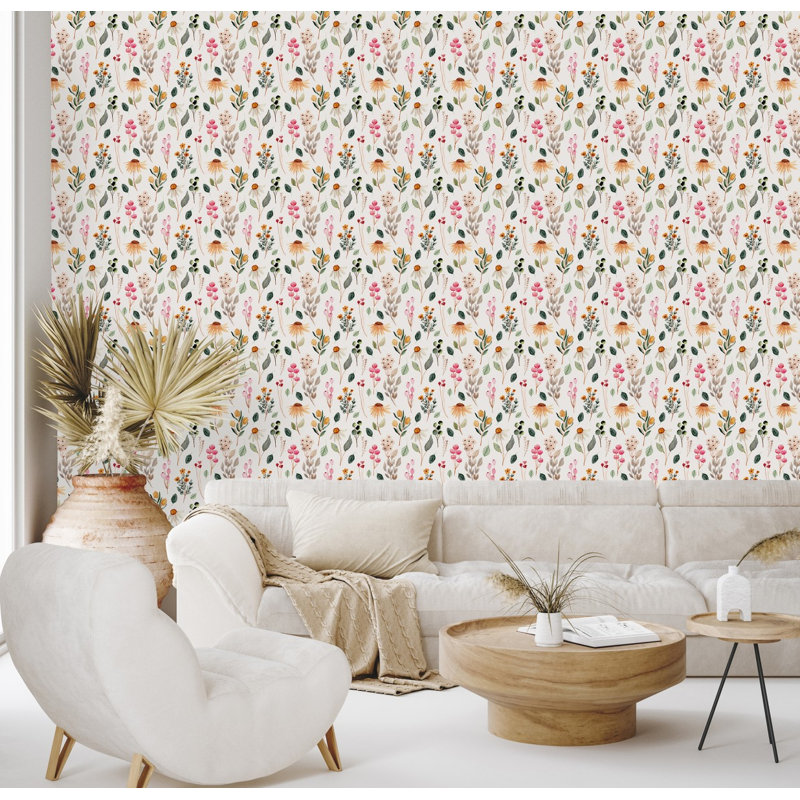 Panneau de papier peint adhésif Little Wildflowers, L 2,08 pi x L 10,42 pi