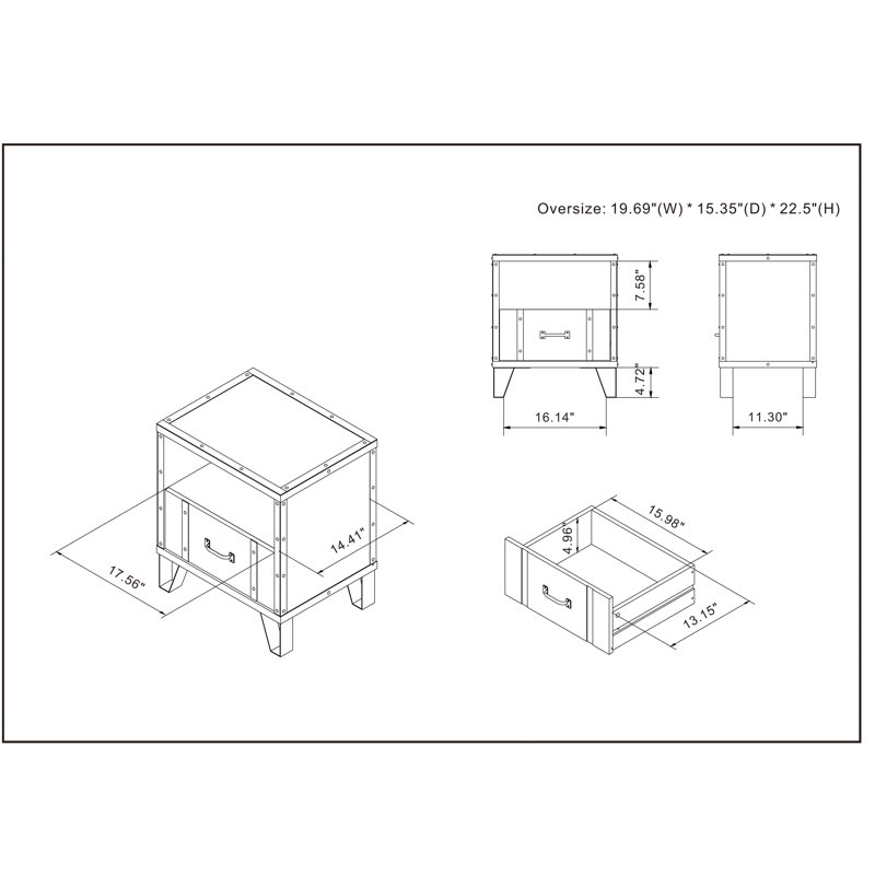 Salvador End Table with Storage