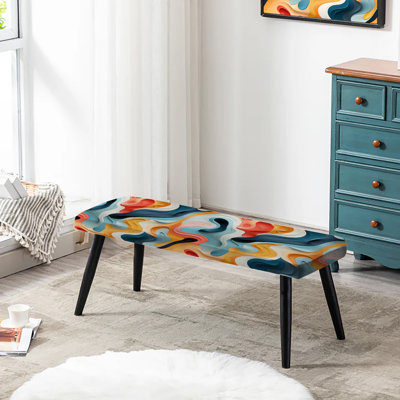 Modern Eclectic Verve - banc rembourré noir éclectique Modern