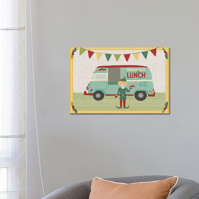 Food Truck Holidays Collection A by June Erica Vess - Wrapped Canvas Print, 45.72cm H x 66.04cm W x 1.905cm D