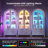 71"H Arch Display Cabinet With RGB Sensor Light, Freestanding Glass Storage Cabinet for Home Office-2091892792