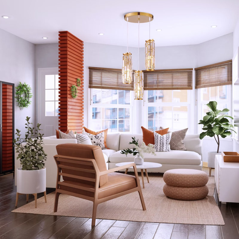 Hazy 3 - Light Dimmable Cylinder Chandelier