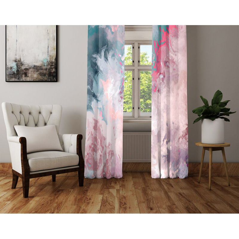 Paire de rideaux semi-transparents Alaija, L 40 po x L 52 po