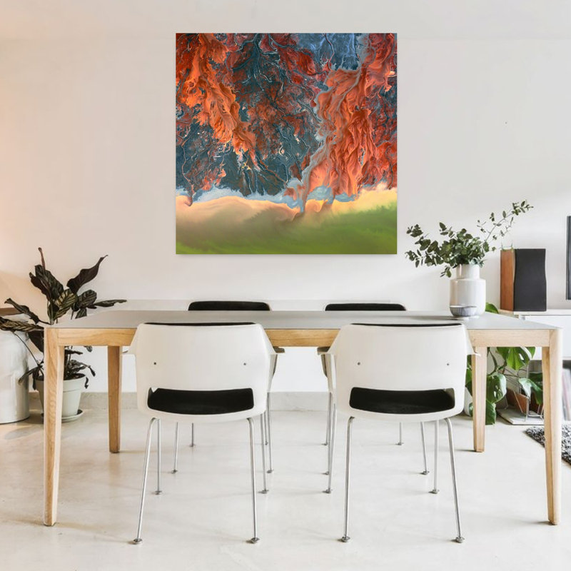 Art contemporain, art moderne abstrait, H 36 po x l 36 po
